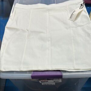 White Canvas Skirt